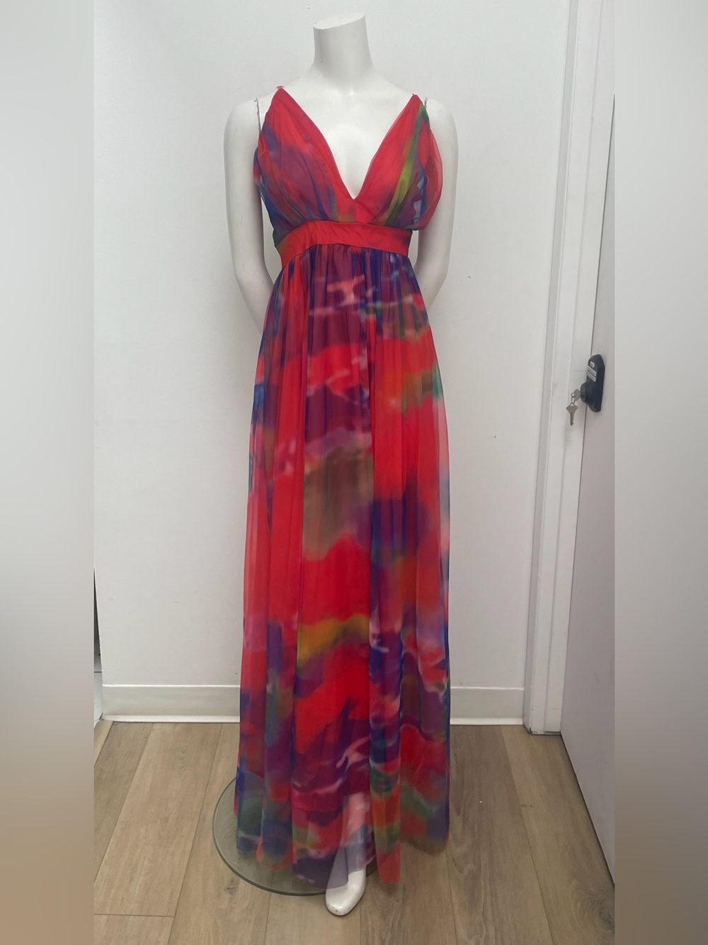 Brand new chartou multi color maxi dress size s